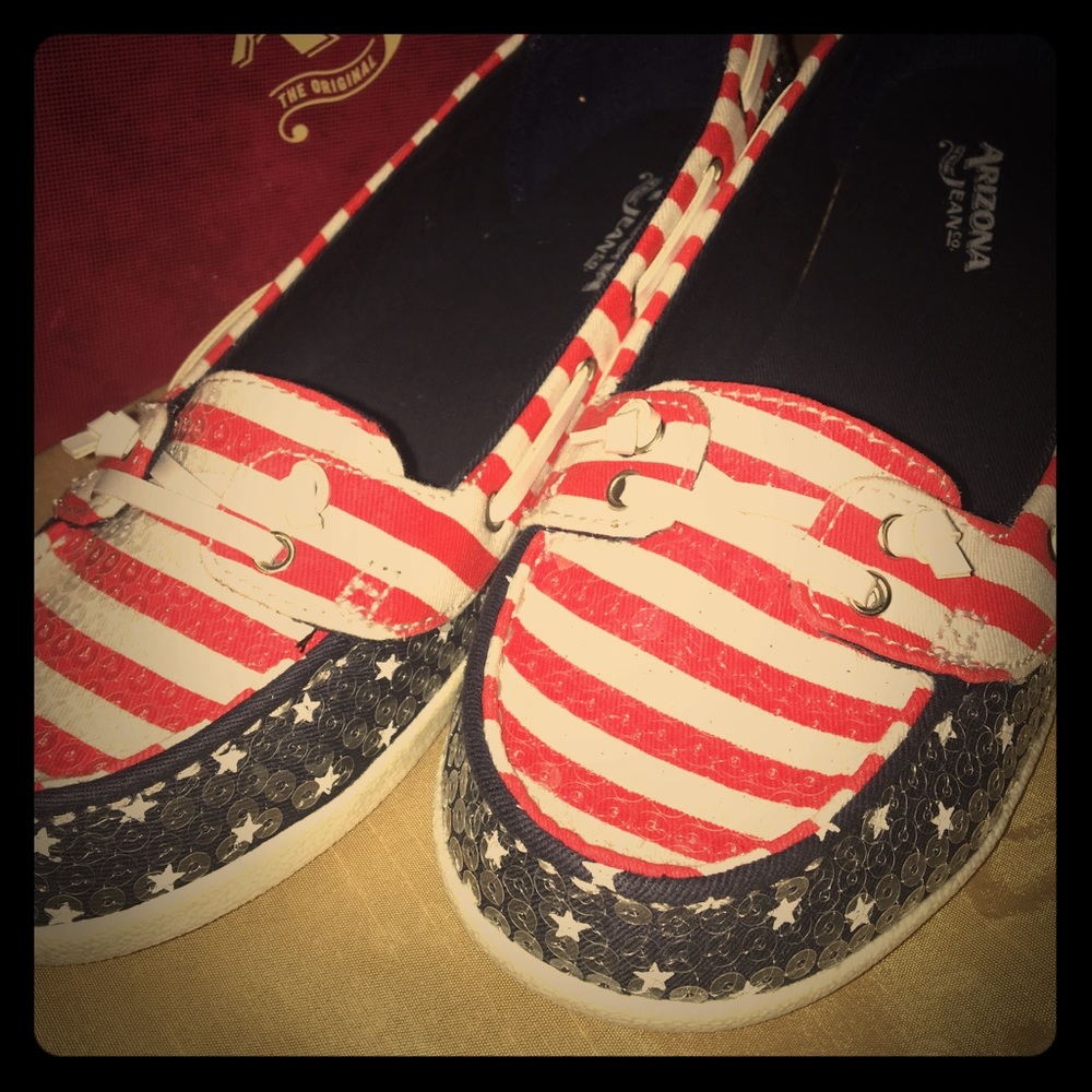 Arizona Jean Co Sequin Boat Shoes